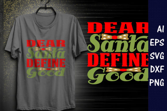 Christmas Quote SVG Design, Dear Santa Graphics