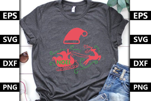 Christmas Quote SVG Design, Noel: Graphics & T-Shirt Designs